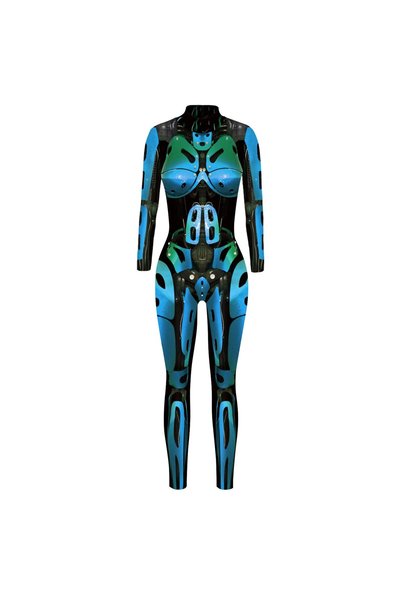 OEM Salopetă schelet pentru femei, costum cosplay de Halloween, Cyberpunk – M...