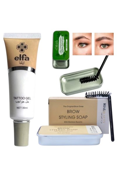 RIAL BEAUTY 2 Pieces of Transparent Eyebrow Styling Gel Soap with Sulfur + Al...