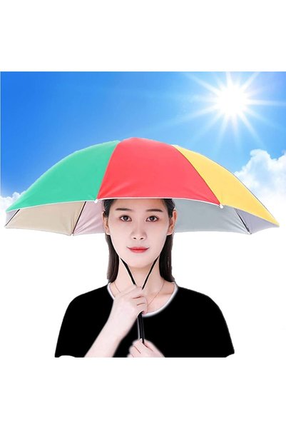 FONIX Umbrelă pentru cap - Umbrelă UmbrellaGo cu mâini libere, Libertate de m...