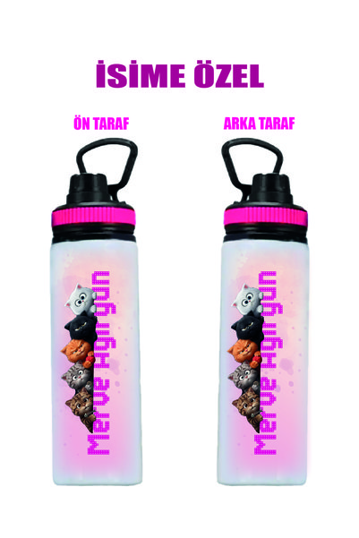 DKDZ SHOP İsime Özel Metal Suluk - Su Matarası 800ml.