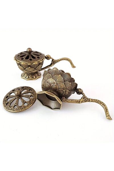 FONIX Suport pentru tămâie – Aură Divină de Lotus, Aliaj de Zinc, Design Floa...