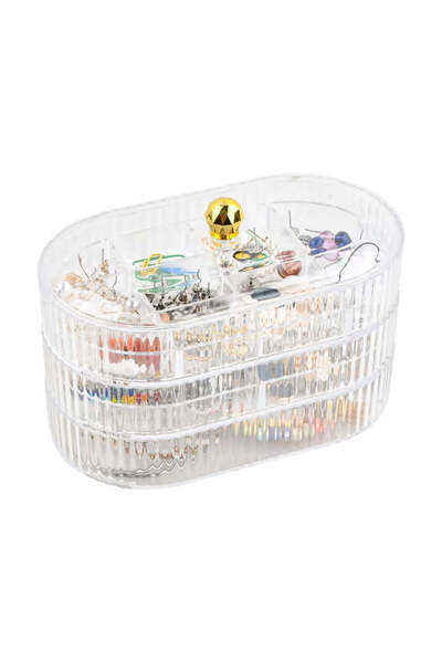 OEM Transparent jewelry organizer, 3 levels – earrings, rings, bracelets and ...
