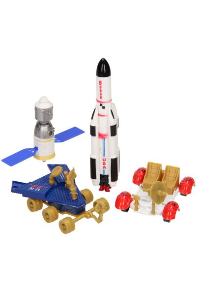 Generic Brand Set 4 figurine din metal/plastic - Vehicule spatiale