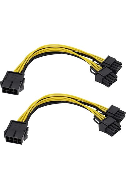JOYZZZ Power Supply Line, 2 PCS GPU 8Pin to Dual 8 Pin PCI-E Y Splitter Cable...