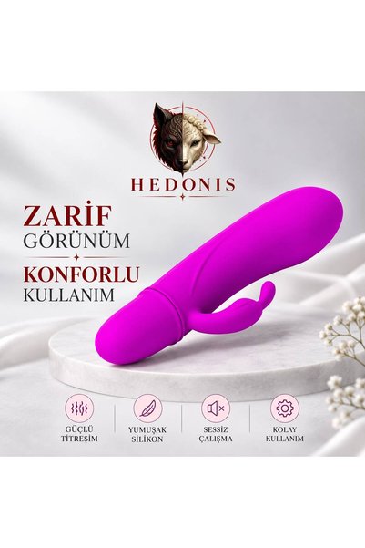 Güçlü Titreşimli Klitoris Uyarıcılı Su Geçirmez Mor (11.5x2.5)cm Vibratör.