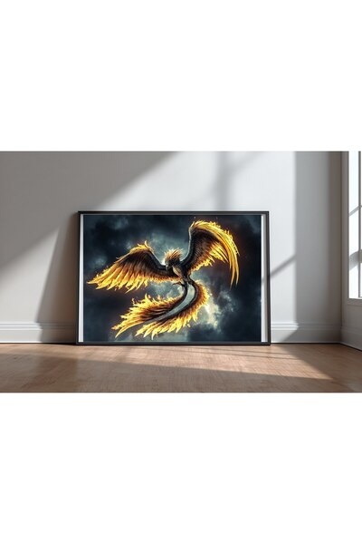 KEYFHOME Hurricane Black Framed MDF Painting Poster Living Room Wall Decor Gift
