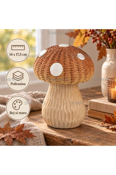 SHOPIENS Ciuperca Decorativa Cu Buline Si Aspect Impletit Shopiens®