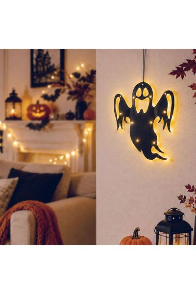 SHOPIENS Fantoma Din Metal Cu Iluminare LED Decor Suspendabil 22 x 23 cm Shop...