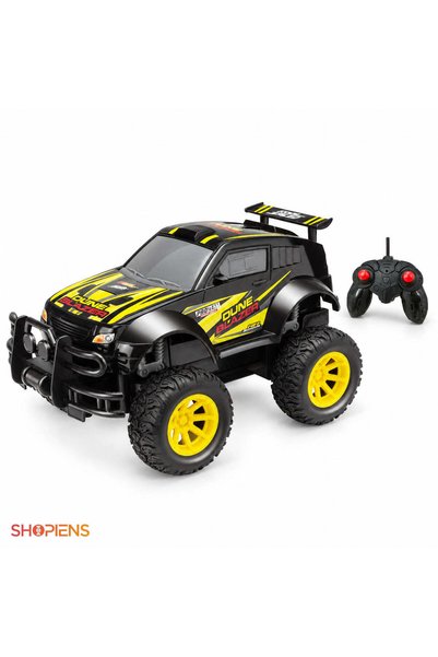 SHOPIENS Masina Dune Blazer Neagra Si Galbena Cu Telecomanda 1:18