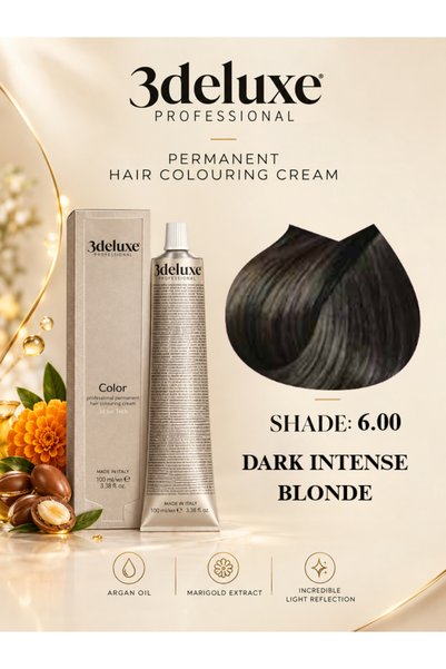 3Deluxe Professional Hair Color Cream With Argan Oil & Marigold Extract Dark ...