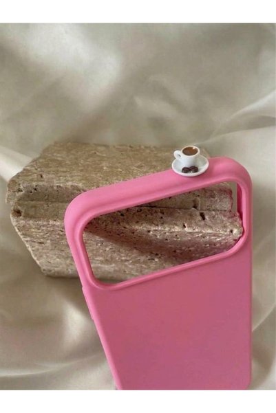 lotusbybuket iPhone 18Promax Chocolate Coffee Figured Inside Velvet Silicone Case