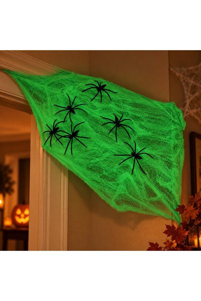 SHOPIENS Panza Fosforescenta Cu Paianjeni Negri Halloween 70 g Shopiens®