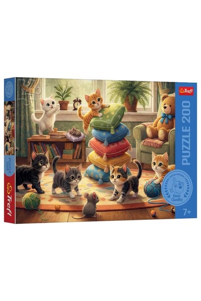 SHOPIENS Puzzle Cu Pisicute Si Perne 200 De Piese