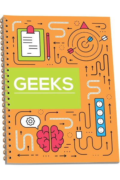 Editura Unicart Caiet A4 cu spira 100 file Dictando GEEKS coperta cartonata