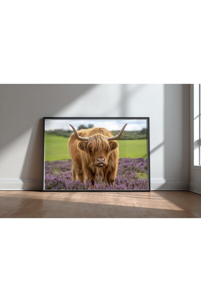KEYFHOME Highland Black Framed MDF Painting Poster Σαλόνι Διακόσμηση Τοίχου Δώρο