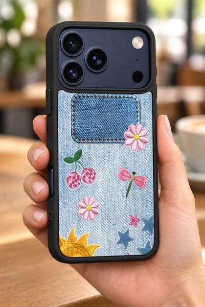 BGAKSESUAR حافظة مقاومة للصدمات متوافقة مع هاتف iPhone 18 Pro Max بنمط الدنيم...