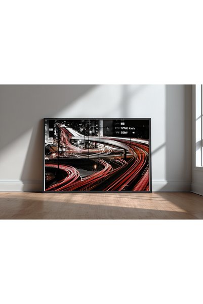 KEYFHOME Poster de pictură pe tablă MDF cu ramă neagră, decor de perete pentr...