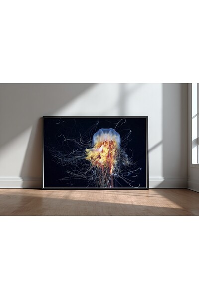 KEYFHOME Tablou MDF cu crin negru Giant Lions Mane, poster, decor de perete p...