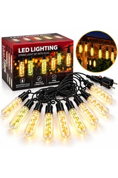 More Ghirlandă luminoasă de 5M, cu 10 becuri LED spiralate