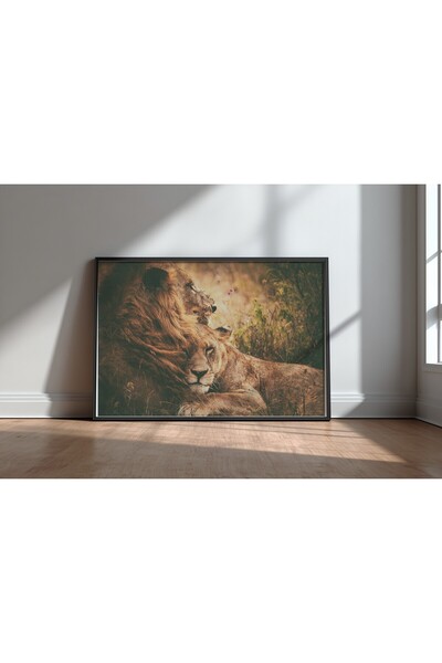 KEYFHOME Πετάμε μαζί Siyah Çerçeveli MDF Tablo Poster Salon Wall Dekoru Hediye