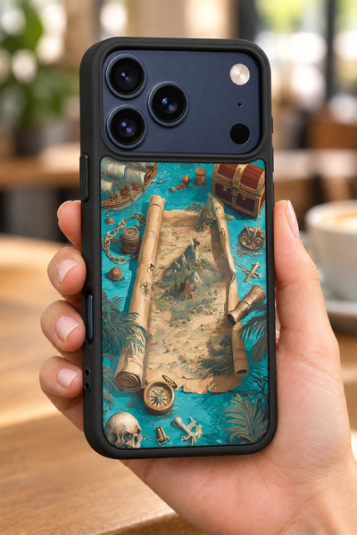 BGAKSESUAR حافظة مقاومة للصدمات متوافقة مع هاتف iPhone 18 Pro مع نمط خريطة ال...
