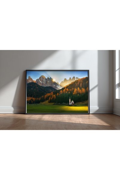 KEYFHOME Santa Maddalena Tablou MDF cu ramă neagră Poster Living Wall Decor C...