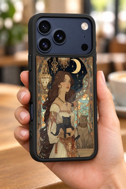 BGAKSESUAR حافظة مقاومة للصدمات متوافقة مع هاتف iPhone 18 Pro Max بنمط ArtNou...