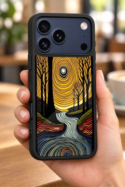 BGAKSESUAR iPhone 18 Pro Max Compatible Tree Ring Pattern Shockproof Case wit...