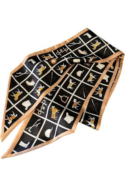Youtrico وشاح نسائي حريري ناعم مقاس 14×147 سم - وشاح طويل متعدد الاستخدامات ل...