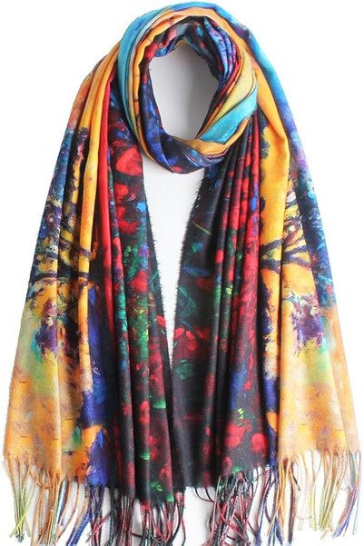 GENERAL Umjetnost Soft Cashmere Feel Scarf For Women Winter Warm Scarves Larg...