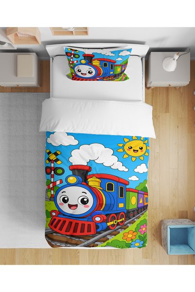 Levva Home Trendy Colorful Patterned 3D Digital Printed Single Children's Duv...