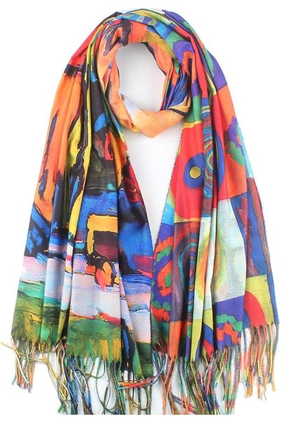GENERAL Umjetnost Soft Cashmere Feel Scarf For Women Winter Warm Scarves Larg...