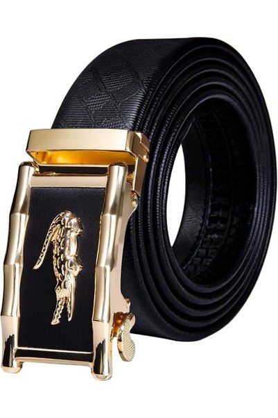Dubulle Designer Ratchet Belt for Men Leather Fashion Adjustable Automatic Bu...
