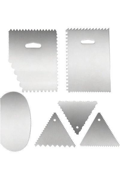 Yelajoy 6PCS Cake Scraper stainless Decorating Comb and Icing Smoother