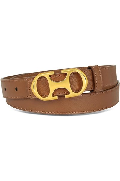 GENERAL Women's Leather Belt with Buckle - Ideal for Dresses, Jeans, and Coats