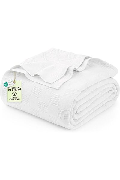 Utopia Bedding 100% Cotton Blanket (Oversized/Big Size - 120x120 Inches) 350G...