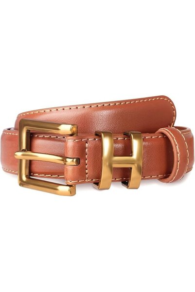 GENERAL Women's Fashion Classic Metal Buckle Leather Belt with Jeans Dress