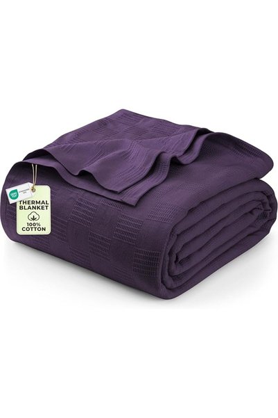 Utopia Bedding 100% Cotton Blanket (Oversized/Big Size - 120x120 Inches) 350G...