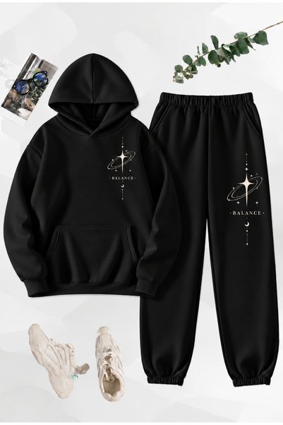 COHERENT Women/Men Gkyzbalance Custom Printed Cotton Oversize Jogger Hooded S...
