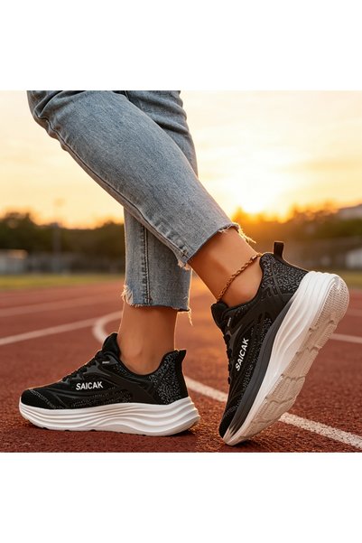 SOSENFER Women's Running Shoes, Breathable Lightweight Soft Sole Jogging Shoes