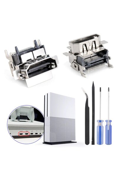 KC NATURAL YWLRONG 2 paket HDMI bağlantı noktası değiştirme One S soket jakı arayüzü konektörü One S konsolu ak
