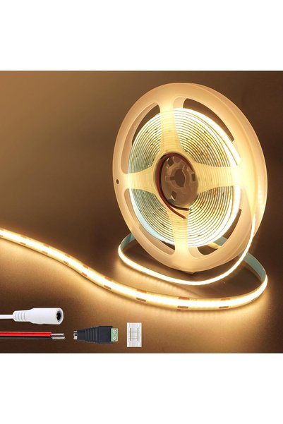 Generic 12V COB LED Strip Lights 6.56FT/2M(No Power Supply),Warm White 3000K,...