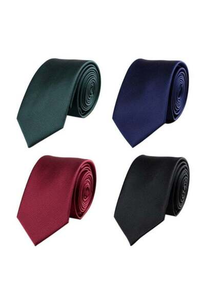 Arabest 4Pcs Men's Solid Color Neckties, 6cm Width Formal Mens Ties for Busin...