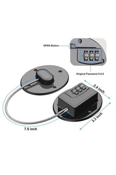 Arabest 2 Pack Refrigerator Lock - Heavy Duty Combination Fridge Lock, Child ...