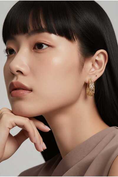 Generic Brand Cercei DESIVY ,OTEL INOXIDABIL PLACAT CU AUR 14 K