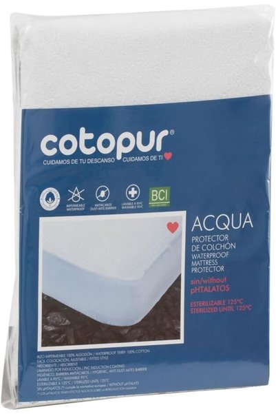 Cotopur واقي مرتبة توأم أزرق 140 × 200 سم