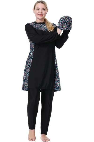 IDOPIP ملابس سباحة بوركيني للنساء، بدلة سباحة إسلامية محتشمة بأكمام طويلة، حج...