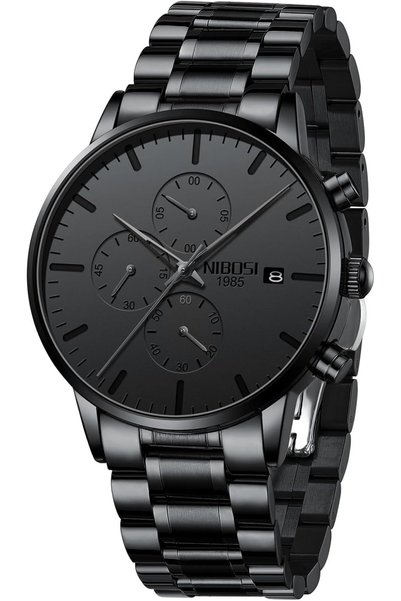 Generic Men's Watches Analog Minimalist Black Dial Watches for Men Business C...