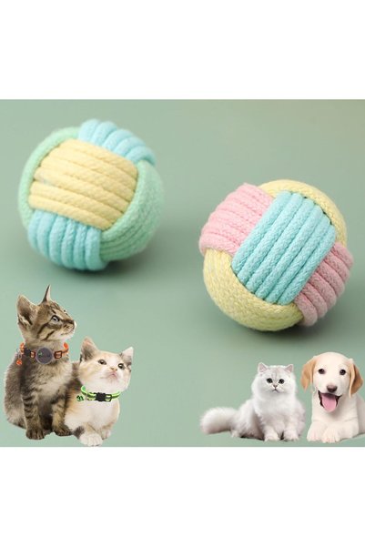 SWIUKPHE 2Pcs Toy balls small cats, with bell, nteractive toy balls for made ...