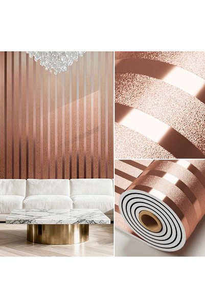 Generic 3D Wall Panels Gold Wallpaper 40CM x 300cm Peel and Stick Wall Decora...